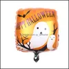 Dekoracja imprezy Square Halloween Aluminium Foil Balon 18 -calowa dynia GH DH0NY