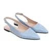 Sandaler sommarlägenheter Skor Snake Leather Women s Flat Woman Pointed Toe Casual bekväm Slingbacks Damer Stor storlek 220427