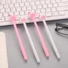 Gel Pennen 40 Stks Zachte Silicon Cartoon Flamingo Neutrale Pen Zwart Handtekening Student Briefpapier Dier 0.5mm Roze Meisje