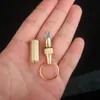 Brass Capsule Mini Knife Multifunctional EDC Tools Portable Key Chain Decor Outdoor Survival Open Cans Peel Fruits Gifts