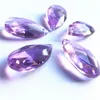 Ljuskrona kristall 100% kvalitet 100 st/parti 38 22mm lila färgfasetterade päronhängen hängande droppar för DIY PartSchandelierChandelier