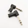 Connettore audio, nickel placcato a 90 gradi angolato da 6,35 mm STEREO MASCHILE PLINE ADAPTER FEMMILE TESTA 3,5 mm Adattatore femminile/20pcs