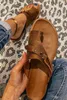 Sandales pour femmes orthopédiques Bunion correcteur pantoufles en cuir anneau orteil sandale confortable plate-forme plate dame chaussures grandes tailles 220624