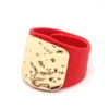 Bracelet bracelet bracelet bracelet noir en cuir rouge en cuir rouge