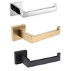 Toilet Paper Holder Tissue Roll Hanger Matte Black Bathroom Accessions Wall Mount Y200108