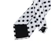 Papillon Hi-Tie Bianco Nero Dot Novità Cravatta da sposa in seta per uomo Handky Gemello Regalo Cravatta da uomo Fashion Business Party Dropshiping Fier22