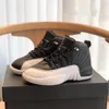 Jumpman 12 University Gold Kids Basketball Shoes 2022 high quality White Playoffs Flu Game Ice Cream boy girl Sneakers Size 26-37.5
