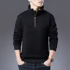 Vinter Zip Up Men's Warm Sweatshirts Black Gray Cotton Casual Tinken Fleece Thermal Hoodie Pullover Toppar 5xl 220402