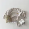 2pcs/set baby 옷 가을 유아 소녀 의상 유아 만화 잠옷 어린이 레저 레저 롱 슬리브 세트 220507