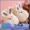 Cute Bear Rabbit Cotton Slippers Women Autumn And Winter Home Indoor Suede Warm Cartoon Couple Plush Cotton Slippers Men J220716