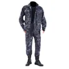 Herren-Trainingsanzüge für Herren, Frühling und Sommer, weich, dünn, Outdoor-Tarnanzug, schwarzes Python-Muster, verschleißfeste Overalls, Arbeitsversicherungstuch 220815