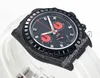 Diwf eta a7750 automatyczny chronograf unisex męski Watch Watch Fibre Fibre Square Diamond Bezel Red Black Dial White Oysterflex Guma Super Edition Puretime I9