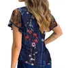 4 Styles Sexy Women Ladies Ruffle Sleeve Tops Pullover Dot Polk Embroidery Floral Print Blouse OL Casual Chiffon Jumper Tee 220727