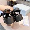 Designer Platform Slide Sandals Summer Woman Sandales Fashion Gladiator Sliders Genuine Leather Blue Black Pink White Beach Sandal