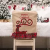Decorações de Natal Capa de cadeira Elk Man Old Man Xmas Back Cushion Dining Table Decoration for Home Navidad 2022 Ano SuppliesChristmas