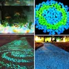 100pcs 300pcs brilho seixos luminosos pedras luminosas decoração de jardim de tanques de peixes no acessório escuro para presente 220728