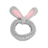 Grey rabbit hairband headband short plush cute all-match 1pc