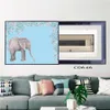 Posters de arte pop pinturas de elefante e flores impressas na tela impressões de tela para sala de estar decoração de casa c 0646