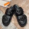 Designer Sandales de qualité supérieure Chypre Slippers Bage Sandale plate Classique Luxury Summer Lady Leather Flip Flops Men Femmes Femmes avec8221831