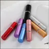 Packing Bottles Office School Business Industrial 5Ml Per Bottle Aluminium Anodized Compact Atomizer Fragrance Glass Scent-Bottle Travel R