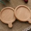 Wooden Coasters Black Walnut Beech Cup Mat Bowl Pad Round Square Coffee Tea Cups Mats Dinner Plates Kitchen Bar Tool Customizable 0330