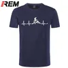 REM VTT battement de coeur drôle vtt Dirt Bike T chemise de grande taille personnalisé à manches courtes hommes T-shirt mode famille coton 220513