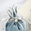 أكياس عيد الفصح المخملية لطيف أرنب الأكياس تعبئة الأكياس Dropshing rabbit الشوكولاتة الحلوى أكياس الزفاف زخرفة حفلة عيد ميلاد الزفاف