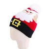Baskar jul stickad beanie dubbel lager elastisk tecknad patteren varm hatt unisex snöflinga Santa älg pompom