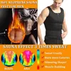 Men's Body Shapers Men's Sweat Sauna Vest Waist Trainer Shaper Neoprene Tank Top Compression Shirt Workout Fitness Back Support Gym Cors