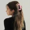 Kobiety duże wydrążone kwadratowe klipsy do włosów zaciski cukierki czysty kolor żywicy kąpiel do włosów Europa Lady Girl Kucyk scrunchie