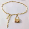 الأزياء الفاخرة ذات الأزياء أحزمة السلسلة للنساء ل Broek Jurk Mini Vintage Taille Gold Metal Bag Band Band Jewelry Accsori