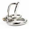 Stainless Steel Male Device with Catheter Small Cock Cage Metal Penis Lock Bdsm sexy Toy for Men Belt1908643