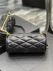 7a Top Quality Designer Crossbody Tote Bag Luxury Women Sade Mini Quilted Sheepskin Leather Round Tube Handväska Korta Body Shoulder Bags 699703 Totes Purse