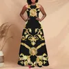 Noisydesigns personnalisé femmes sexy robe sans manches à la mode de luxe floral dames fête longue balançoire col rond Boho Maxi robes 220616