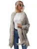 Maglieria da donna T-shirt Maglioni autunnali per donna Leopard Nappa Top all'uncinetto Colletto in velluto Mantella invernale Cardigan Cappotto elegante da donna