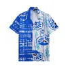 Camisas de grife Mens Moda Tiger Bowling Camisa Hawaii Floral Camisas Casuais Homens Slim Fit Vestido de Manga Curta m-3xl226Q