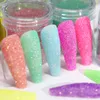 10Pcs Pink Sugar Powder Nail Glitter Sparkly Candy Colorful Bulk Fine Pigment Dust Kit For Manicure Gel Nail Art Decorations 220525