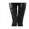 Lady Sexy Punk Rock Metal Leggings Gothic Lace Up Night Bar Club Ring Legging Riveet Fake Riveet Pant73718931761399