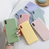 Silicone Solid Color Phone Case para Huawei P40 P8 P9 P20 P30 Lite E 2017 Pro Mini Soft Cover Candy P Smart Z Plus 2019