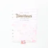 Notepads Domikee Cute Kawaii Marble 6 Anelli Caspa interno di carta per Binder Pianificatore Candy Dairy Organizzatore Accessori per borse Gentile A5A6Notepads