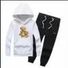 2pc 유아 아기 소년 옷 세트 T 셔츠 바지 어린이 스포츠웨어 어린이 의류 가을 디자이너 1-8years325a