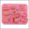 Halloween Sile Cake Biscuit Mods Witch Pumpkin Chocolade Candy Mod Hoge temperatuur Diy Decoratie Bakkeukengereedschap BH2041 Drop levering