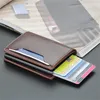 Card Holders Holder Wallet Anti-theft Brush Retro PU Leather Bank Document BagCard
