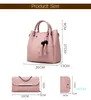 2022-вечерние сумки женские мода сумки сумки сумка кошелек топ Ручка Satchel кошелек синтетический кожаный набор 3шт сплошной цвет