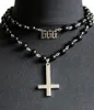 Pendentif Colliers Spécial 666 Symboles Croix Collier Ras Du Cou Occulte Alternative Bijoux Véritable Pierre Précieuse Chemin De La Main Gauche Stylo Étrangleur Satanique