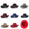 2 kobiety mężczyźni Hollow Western Cowboy Hat with Tauren Belt Winter Autumn Outback Jazz Toca Sombrero Cap Rozmiar 5658cm 220813