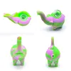 Elephant Bubbler Silicone Bong 4.5'' Mini Smoking Water Pipe for Tobacco with Bowl