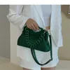 Bolsas de couro para mulheres bolsas de triângulo invertido manusear bolsa de mão moda bola crossbody saco fêmea grossa lay satchel 10 cores