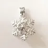 Colares de pendentes 5pcs Christmas Snowflake Style Gestlet Gage pode abrir pérolas, subindo a pulseira de colar de diy