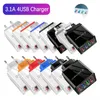 4 poort snelle lading QC3.0 USB Hub Wall Charger 3.5a Power Adapter EU US Plug Travel Telefoon Batterijladers Socket